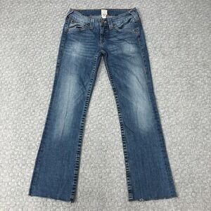 True Religion Jeans Womens 30 Becky Bootcut Low Rise Flap Pockets Made in USA